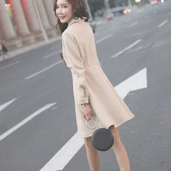 2020 Femei Nou Versiunea coreeană de Toamnă și de Iarnă Rochie de Lână Rochie de Moda francez Nișă Mică Parfum Maneca Lunga Fusta