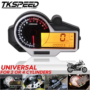 Universal Motocicleta Kilometrajul Pentru 1,2,4 Cilindri Tahometru ATV-uri LCD Digital Vitezometrul contorul de parcurs Pentru BMW, KAWASAKI, SUZUKI, HONDA
