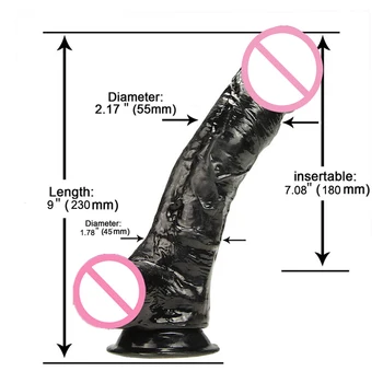 Mare Dildo Realistic Negru Mare Penis Cu Ventuza Vibrator Muntele Penis Artificial Analsex Jucarii Sexuale Pentru Femei Dildo-Uri Pentru Femei Masturbari Jucarii European