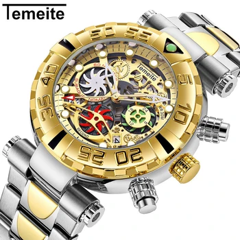 TEMEITE de Lux Ceasuri de mana pentru Barbati Militar Ceas de Lux Marca Cuarț Bărbați Ceas Multifuncțional Cadou Relogio Masculino