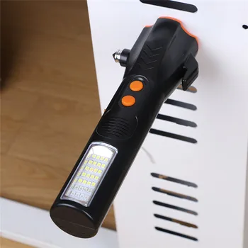 SANYI Multi-Funcțional Mașina de Siguranță de Evacuare de Urgență Ciocan cu Lanterna LED-uri Lumina Ferestrei Breaker USB de Avertizare Lumina Lanterna