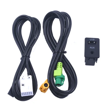 Pentru BMW seria 3 E87 5 E90 E91 E92 X5 X6 Aux Comutator USB cablu adaptor radio în Conector