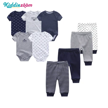 7&9PCS/LOT Designer de Nou-născuți Haine Băiat Copil Seturi din Bumbac copil Fata de Îmbrăcăminte Ropa de Bebe Pantaloni Copilul Îmbrăcăminte Set