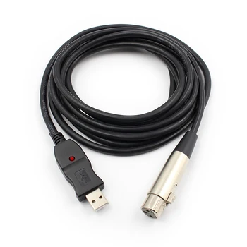 Profesia Condensator Microfon XLR Cablu de sex Masculin la Feminin 3.5 mm 6,35 mm USB Cablu de Extensie Microfon XLR Cabluri Audio pentru bm 800