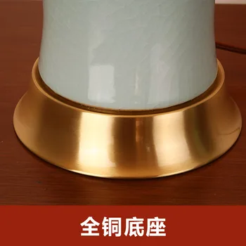 Jingdezhen Ceramică Lampă de Masă pentru Dormitor Lampă de Noptieră Stil American Lampa Living Home Decor Dormitor Lampa UE Plug