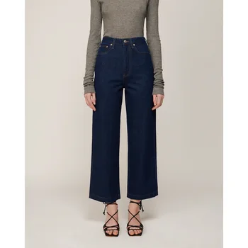 Drept Glezna-lungime Blugi Femei Vrac Talie Înaltă 2020 Noua Moda Denim Pantaloni