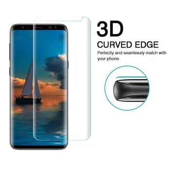 50PCS 3D Curbat Marginea Caz Prietenos Sticla Temperata Pentru Samsung Galaxy S7 Edge S8 S9 S10 Plus S10e Nota 8 9 10