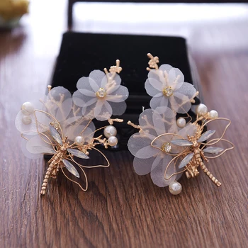Noul sistem de sex feminin fluture barrette ac de par frizură mireasa căsători clip edge accesorii de par de nunta