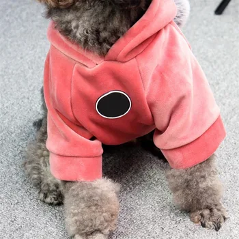 Câine Haină Caldă Costum de Iarnă Îngroșarea Jacheta cu Gluga Pentru Toamna Iarna Câini Solid-colorate, Paltoane