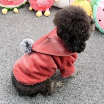 Câine Haină Caldă Costum de Iarnă Îngroșarea Jacheta cu Gluga Pentru Toamna Iarna Câini Solid-colorate, Paltoane