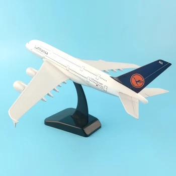 JASON TUTU Model de Avion, Avion Model Airbus A380 Lufthansa Model 1:200 turnat sub presiune, Metal 20cm Avioane Avion de Jucărie Cadou