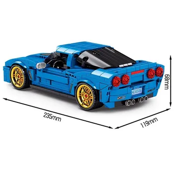 SEMBO Albastru Super-Masina Sport de Curse Model de Bloc de Caramida Asamblare Jucărie de Învățământ Cadou de Crăciun
