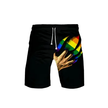 LGBT Moda Costume de baie Bărbați Femei Beach pantaloni Scurți de Bord Steag Curcubeu Lesbiene, Gay Șort Înot pantaloni Scurți de Plajă Purta haine