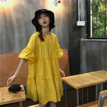 ARANSUE Vara 2019 franceză Retro Yamamoto-O Bucată de Rochii de Papusa Cult Rochie coreeană de Moda Haine