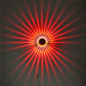 RGB 3W LED-uri Lampă de Perete Proiector Iluminat de Floarea-soarelui Tranșee de Perete Etapă de Lumină Bar DJ Vacanță de Crăciun Acasă Perete Tavan Lumina