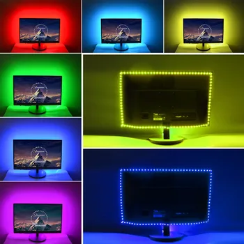 17 Chei TV Iluminare RGB LED Strip 5V USB LED lumina Bandă de iluminat 5050 Impermeabil Pentru HDTV Ecran Desktop PC Monitor LCD Decor