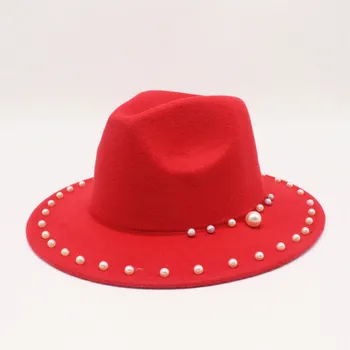 Seioum femei frumoase fedora lână cald și confortabil, reglabil dimensiune palarie unisex moda solid capace clasice pălărie melon