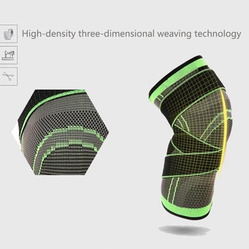 3D țesut de presurizare bretele genunchi drumeții, ciclism Suport pentru genunchi Protector Genunchi pad M