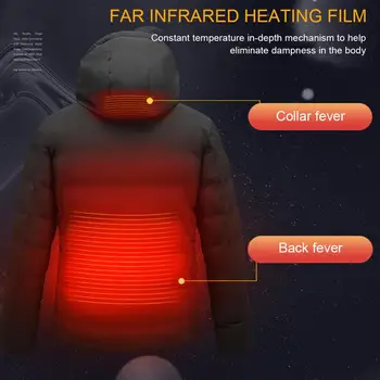 Noi Impermeabil Jacheta de Iarna Barbati manta de Încălzire USB manta de Încălzire Inteligent de Control al Temperaturii de Încălzire Automată de Încălzire Electrică