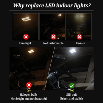 KAMMURI 11Pcs Alb Canbus fara Eroare LED interior lampa Pachet Kit Pentru Hyundai Tucson LED-uri lumina de interior Kit（2016 - 2020