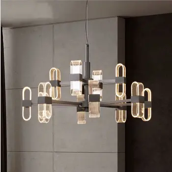 Nordic Design Modern Led-uri de iluminat Candelabru Lampă pentru Loft Living, Sala de Mese Loft Sală de NOUL Negru Sfeșnic 110V 220V