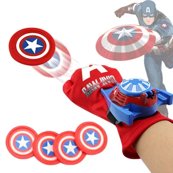 5 Stiluri 24cmPVC super-Erou Marvel, Captain America, Iron Man, Spider-Man Launcher Manusi Copii Cosplay Spider-Man Cosplay Jucărie