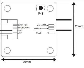 FrSky XSR-M D16 Telemetrie Receptor 20mm X 20mm 16 Canale cu a rețelelor conținând metal/CPPM de Ieșire
