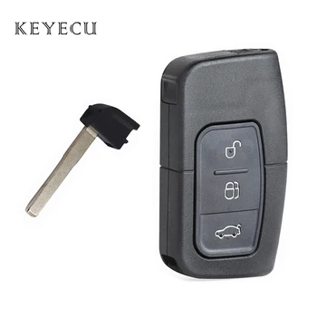 Keyecu Noul Smart Key Remote Shell Caz 3 Butoane pentru Ford Focus, Mondeo, Galaxy, S-Max, C-Max Kuga 2005 2006 2007 2008 2009 2010