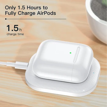 QI Wireless Charger Pad Pentru Airpods Pro 1 2 Wireless Încărcător Stație de Andocare Pentru Apple Airpods Aer Păstăi Birou de Încărcare Rapidă Stand
