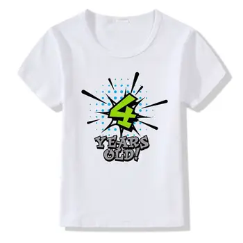 Copil Fată Băiat Ziua de nastere Fericit Scrisoare Arc Drăguț Minnie Imprimare Haine Copii Amuzant, O-Neck T shirt pentru Copii Număr de 1-9 Cadou