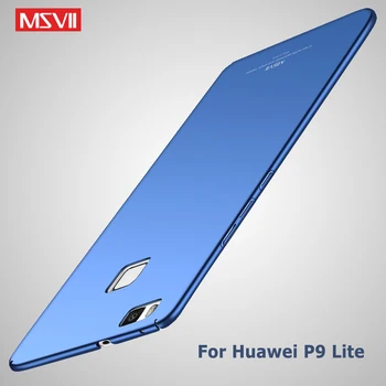 P9 Caz Acoperire Msvii Deget Inel Subțire Mat Coque Pentru Huawei P9 P 9 Plus De Caz Suport Acoperire Pentru Huawei P9 Lite 2016 2017 Cazuri