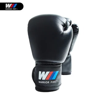 De Vânzare la cald 1Pair Adulți MMA Mănuși de Box Muay Thai Mănuși de Box Lupta Mănușă Sanda Tampoane de Karate Labe pentru Box din Piele PU Neagra