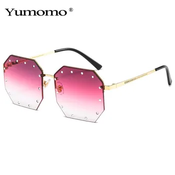 Moda Retro Stras Poligon ochelari de Soare 2021 Nou Poligon Gradient de Ochelari de Soare Tendințe de sex Feminin Brand de Lux Nuante Femei UV400