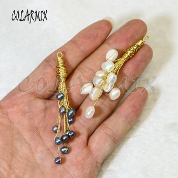 10 bucăți de sârmă folie de farmec perla pandantive bijuterii pe care le găsim pentru a face bijuterii farmec pentru cercei wire wrap farmec margele 9484