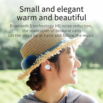 Căști fără fir Bluetooth 5.0 TWS 3D Sunet Stereo Auriculare Conecta Automat Hands free Telefon Mini-Căști Bas