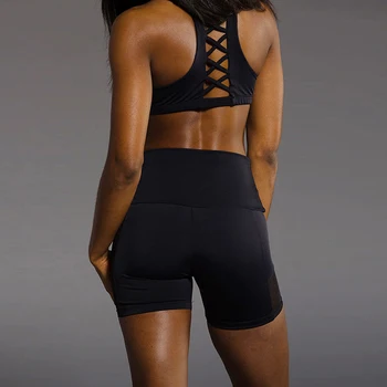 Femei Talie Mare Sportiv Scurt Antrenament de Fitness de Funcționare Jambiere Femei pantaloni Scurți de Sport Yoga Jambiere Cu Buzunar Lateral