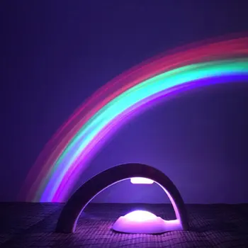 A 2-a Generație 3D Romantic Proiector de Curcubeu Culoare LED Lumina de Noapte Atmosferă Lampă pentru Copii Dormitor Decor Acasă DropShipping