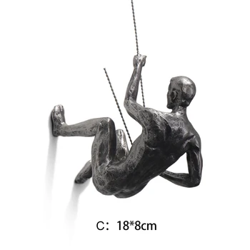 Creative Alpinism Bărbați Sculptura Agățat De Perete Decoratiuni Rășină Statuie Figurina Meserii Mobilier Acasă Decor Accesorii