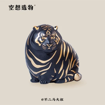 Autentic dolofan tigru galben tigru tigru alb tigru negru fantezie crearea pisica bell computer desktop decor papusa drăguț cadou