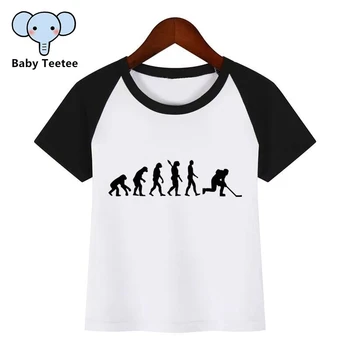 Băieți și Fete Anime Evoluția de Gheață Hockeyer Print T Shirt pentru Copii Haine Amuzant Chirden Vara T-shirt