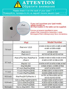 Ipad 2 3 4 Alb din Piele PU Greu Înapoi Caz Albastru Val Mare de Acoperire de Protecție Pentru 2020 iPad Pro 11 12.9 10.5 7.9 inch Mini 1 2 3 5