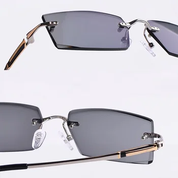Zerosun Miopie Fotocromatică ochelari de Soare Barbati fără ramă Cameleon Ochelari de Soare pentru Om Fara rama de Moda de Conducere