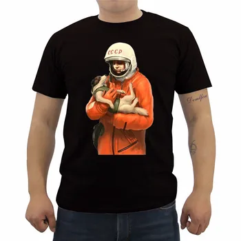Yuri Gagarin Cccp rusă Tricouri Barbati Urss Uniunea Sovietică Om de Imprimare T-shirt Moscova, Rusia Teuri de sex Masculin Maneca Scurta Topuri
