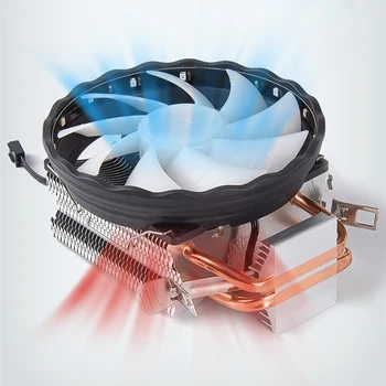 Cupru Heatpipe Cooler CPU pentru Aurora Lumina de Răcire Ventilator de 90mm cu RGB LGA 2011 Radiator Radiator