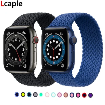 Împletite Solo Buclă Pentru Apple watch band 44mm 40mm iwatch serie SE 6 5 4 Elastic bratara Smartwatch Apple watch 3 band 38mm 42mm