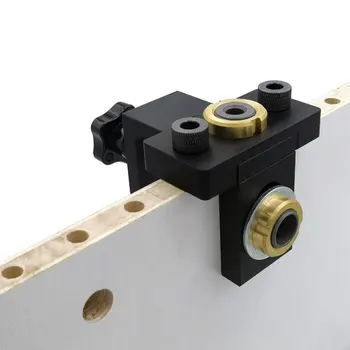 Reglabil 3 în 1 de prelucrare a Lemnului Lemn 8/15mmJig Kit de Buzunar Gaura Jig de Foraj Ghid de Localizare Mobilier Conectarea Puncher Instrumente