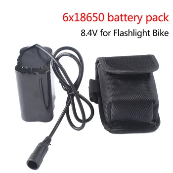 8.4 V 12800mAh 18650 Baterie rezistent la apa 6x18650 Baterie Reîncărcabilă Litiu pentru T6 Auto Lampă de Biciclete Faruri Bicicleta Celule