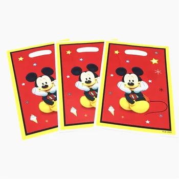 Disney Roșu Mickey Mouse Temă Petrecere de Aniversare Decor de Masă punga de Cadou Petrecere de Familie Cana Farfurie cu Șervețel de Unică folosință Tacamuri