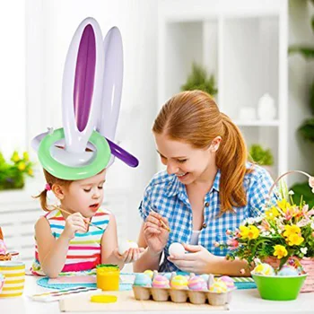 Gonflabile Urechi de iepure Inel de Aruncare Jocuri de Petrecere de Joc Jucarii pentru Copii Părinții de Crăciun Joc de Interior AN88