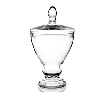 În Stil European De Sticlă Transparentă Bomboane Borcan Cu Capac Alimentare Rezervor De Cadouri De Nunta